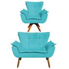 Kit Namoradeira 2 Lugares E 1 Poltrona Decorativa Giratória M