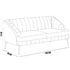 Kit Namoradeira 2 Lugares E 2 Poltronas Coral D02 Veludo Cinz