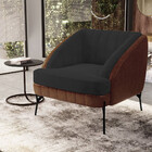 Kit Namoradeira 2 Lugares E 2 Poltronas Coral D02 Veludo Pret