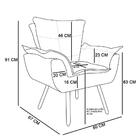 Kit Namoradeira 2 Lugares E 2 Poltronas Decorativas Pés Palit
