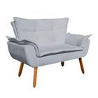 Kit Namoradeira 2 Lugares E 2 Poltronas Decorativas Pés Palit