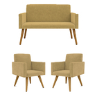 Kit Namoradeira 2 Lugares Reforçada + 2 Poltronas Balaqui Cap
