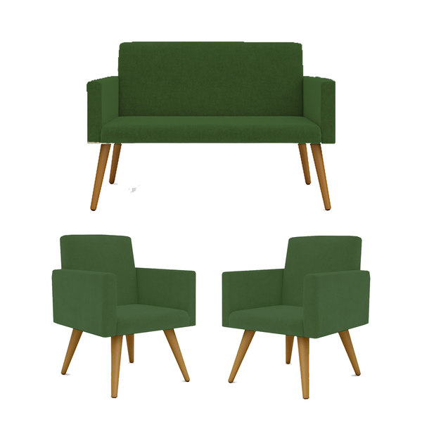 Kit Namoradeira 2 Lugares Reforçada + 2 Poltronas Balaqui Ver