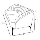 Kit Namoradeira 2 Poltronas Veludo Preto/verde Musgo