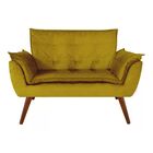 Kit Namoradeira + 02 Poltronas Decorativa Opalla Suede Mostar