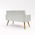 Kit Namoradeira + 02 Poltronas Decorativas Linho Promoção Lin