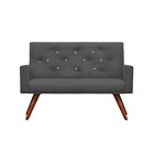 Kit Namoradeira + 1 Poltronas Decorativas Nina Capitonê Suede