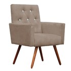 Kit Namoradeira + 1 Poltronas Decorativas Nina Capitonê Suede