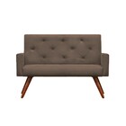 Kit Namoradeira + 1 Poltronas Decorativas Nina Capitonê Suede