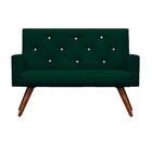 Kit Namoradeira + 2 Poltronas Decorativa Nina Capitonê Suede