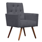 Kit Namoradeira + 2 Poltronas Decorativa Nina Capitonê Suede