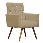 Kit Namoradeira + 2 Poltronas Decorativa Nina Capitonê Suede