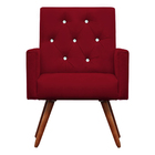 Kit Namoradeira + 2 Poltronas Decorativa Nina Capitonê Suede