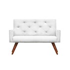 Kit Namoradeira + 2 Poltronas Decorativa Nina Capitonê Suede