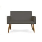 Kit Namoradeira + 2 Poltronas Decorativas Courino Balaqui Cou