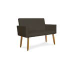 Kit Namoradeira + 2 Poltronas Decorativas Courino Balaqui Cou