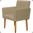 Kit Namoradeira + 2 Poltronas Decorativas Para Sala Nina + Pu