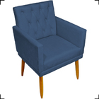 Kit Namoradeira + 2 Poltronas Decorativas Para Sala Nina Base