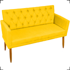 Kit Namoradeira + 2 Poltronas Decorativas Para Sala Nina Com