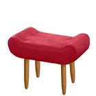 Kit Namoradeira + Poltrona + Puff Opala Platinum Decor Suede