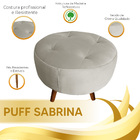 Kit Namoradeira + Puff Decorativo Sabrina Veludo Star Confort