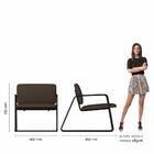 Kit Namoradeira Com Poltrona Sintra Industrial Preto/marrom -