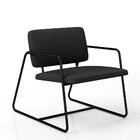 Kit Namoradeira Com Poltrona Sintra Industrial Preto/suede Pr