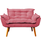 Kit Namoradeira Decorativa + 2 Poltronas Para Sala Recepção M