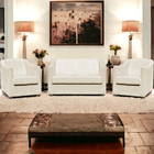 Kit Namoradeira Decorativa + 4 Poltronas Para Sala Manicure R