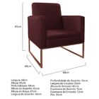 Kit Namoradeira E 01 Poltrona Bella Base De Ferro Bronze Cora