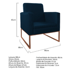 Kit Namoradeira E 01 Poltrona Bella Base De Ferro Bronze Sued