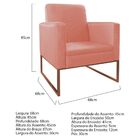 Kit Namoradeira E 01 Poltrona Bella Base De Ferro Bronze Sued