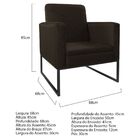 Kit Namoradeira E 01 Poltrona Bella Base De Ferro Preta Coran