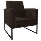 Kit Namoradeira E 01 Poltrona Bella Base De Ferro Preta Coran