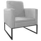 Kit Namoradeira E 01 Poltrona Bella Base De Ferro Preta Coran