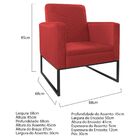 Kit Namoradeira E 01 Poltrona Bella Base De Ferro Preta Coran