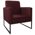 Kit Namoradeira E 01 Poltrona Bella Base De Ferro Preta Coran