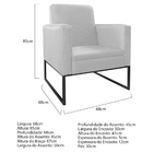 Kit Namoradeira E 01 Poltrona Bella Base De Ferro Preta Suede