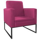 Kit Namoradeira E 01 Poltrona Bella Base De Ferro Preta Suede