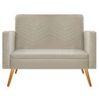 Kit Namoradeira E 01 Poltrona Bella Pés Palito Mel Corano - A