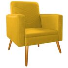 Kit Namoradeira E 01 Poltrona Bella Pés Palito Mel Corano Ama