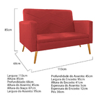 Kit Namoradeira E 01 Poltrona Bella Pés Palito Mel Corano Ver