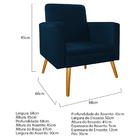 Kit Namoradeira E 01 Poltrona Bella Pés Palito Mel Suede - Am