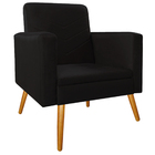 Kit Namoradeira E 01 Poltrona Bella Pés Palito Mel Suede - Do