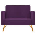 Kit Namoradeira E 01 Poltrona Bella Pés Palito Mel Suede - Do