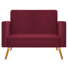 Kit Namoradeira E 01 Poltrona Bella Pés Palito Mel Suede - Do