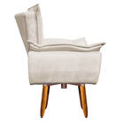 Kit Namoradeira E 01 Poltrona Opala Suede Base Giratória Pés
