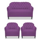 Kit Namoradeira E 02 Poltrona Julia A02 Suede - Amarena Móvei