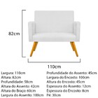 Kit Namoradeira E 02 Poltronas Beatriz Palito Mel Suede Branc