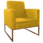 Kit Namoradeira E 02 Poltronas Bella Base De Ferro Bronze Cor